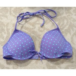 Victoria's Secret Polka Dot Halter Bikini Top